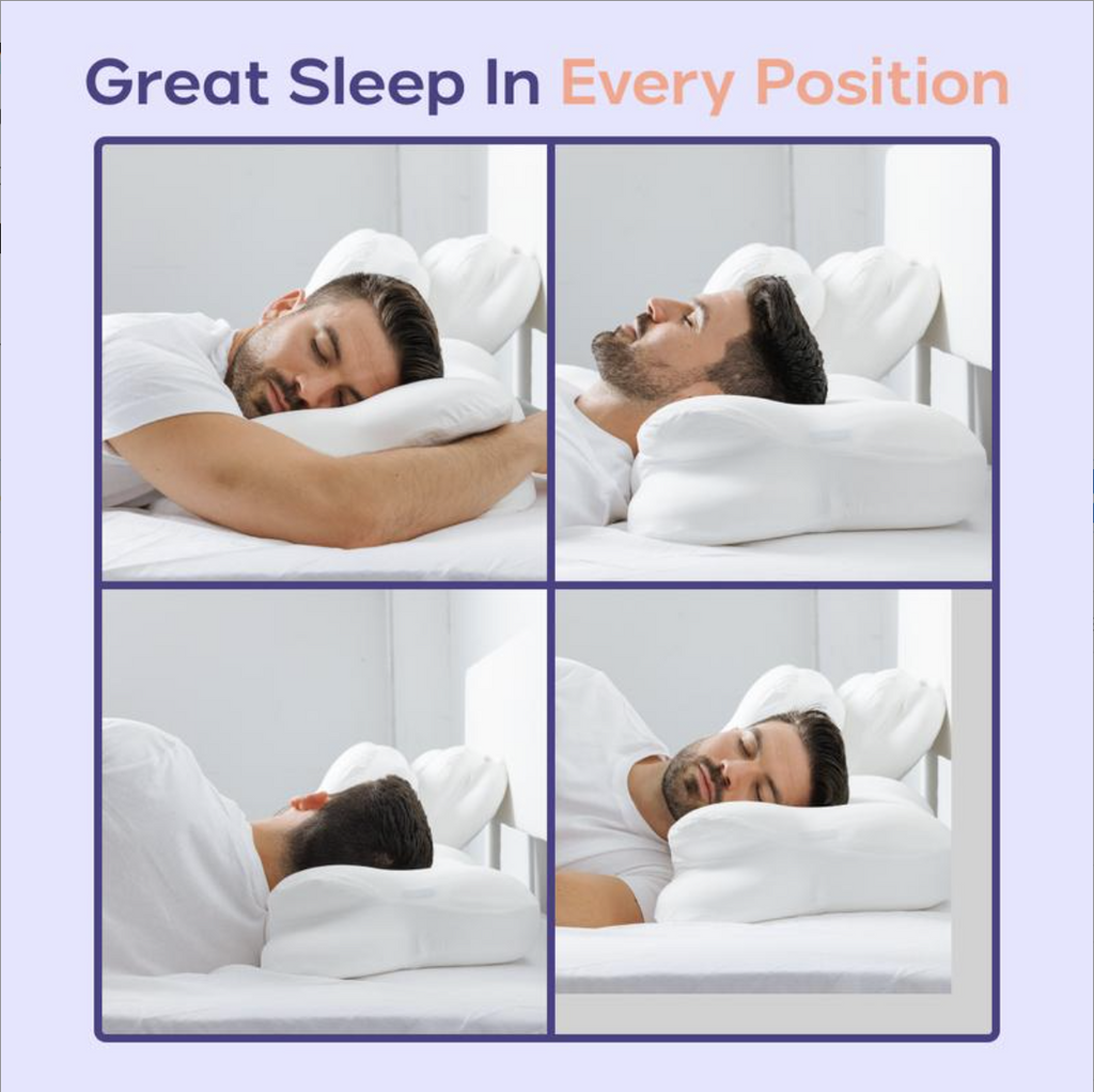CloudAlign™ Ergonomic Cervical Pillow Dual-Height Memory Foam Pillow for Side, Back & Stomach Sleepers